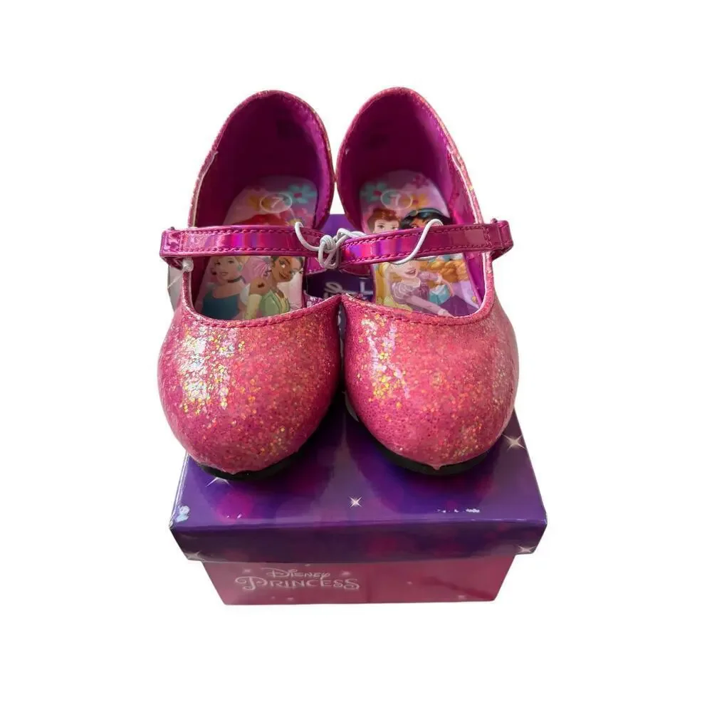 Disney Toddler Girls Purple Shimmer Princess Ballet Flats Size 7